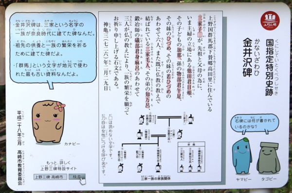 【高崎市】上野三碑「金井沢碑」